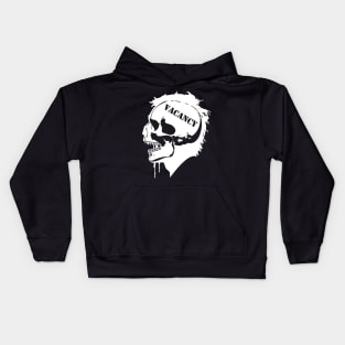 Cranial Vacancy logo white Kids Hoodie